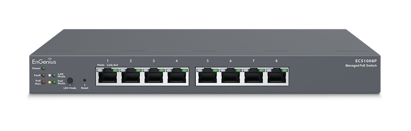 ECS1008P 8埠 網管型 PoE+ 交換器